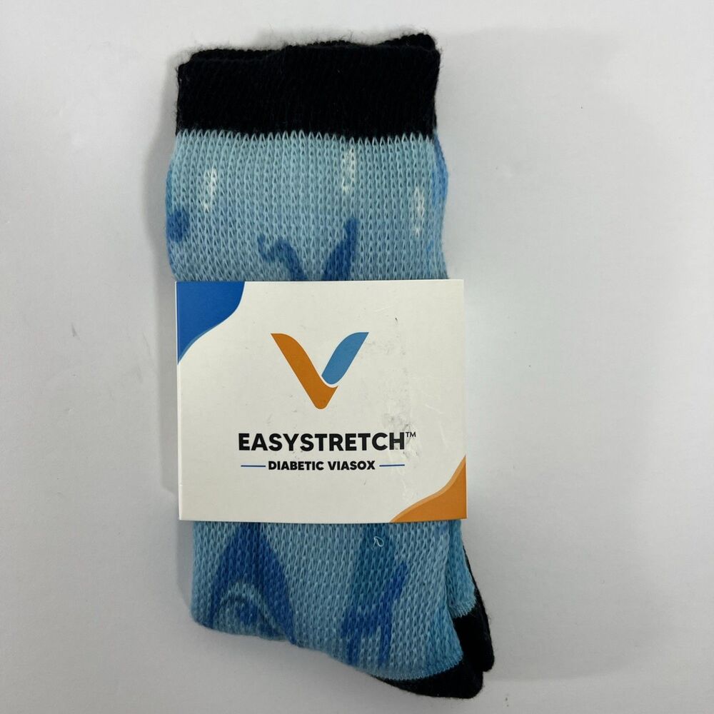 Viasox EasyStretch Diabetic Socks - Non-Binding Top - Unisex Medium